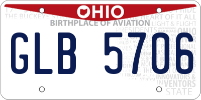 OH license plate GLB5706