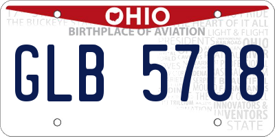 OH license plate GLB5708