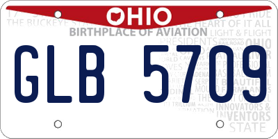 OH license plate GLB5709