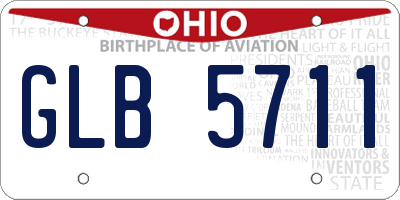 OH license plate GLB5711
