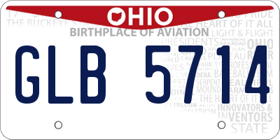 OH license plate GLB5714