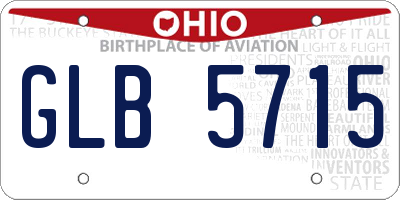 OH license plate GLB5715