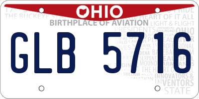 OH license plate GLB5716