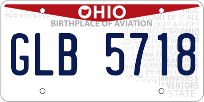 OH license plate GLB5718