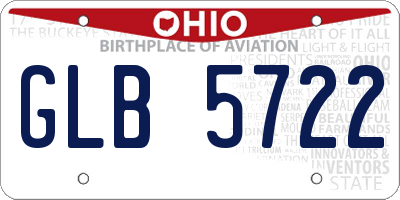 OH license plate GLB5722
