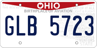 OH license plate GLB5723