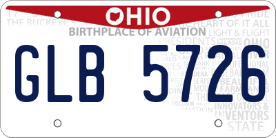 OH license plate GLB5726