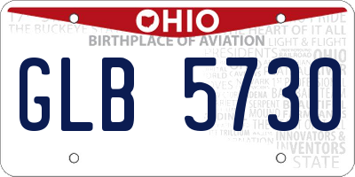 OH license plate GLB5730