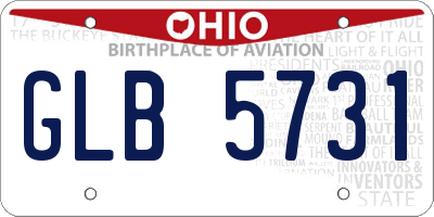 OH license plate GLB5731