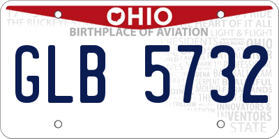 OH license plate GLB5732