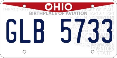 OH license plate GLB5733