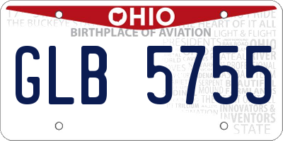 OH license plate GLB5755