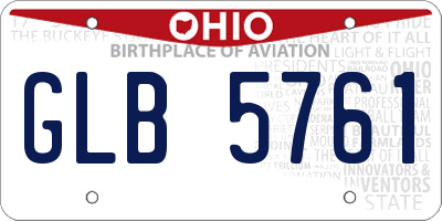 OH license plate GLB5761