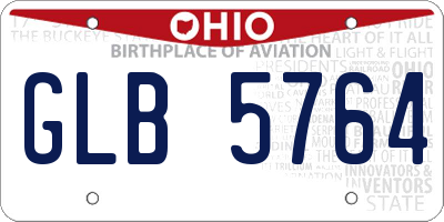 OH license plate GLB5764