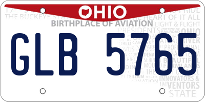 OH license plate GLB5765