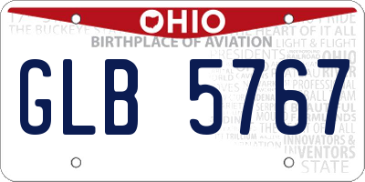 OH license plate GLB5767