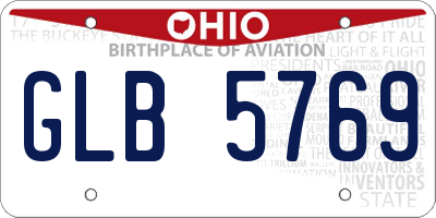 OH license plate GLB5769