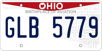 OH license plate GLB5779