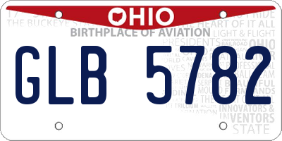 OH license plate GLB5782
