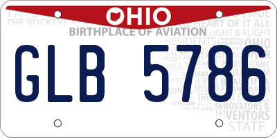 OH license plate GLB5786