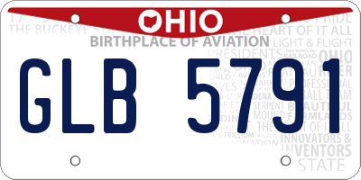 OH license plate GLB5791