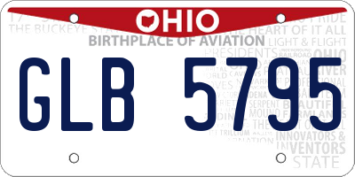 OH license plate GLB5795