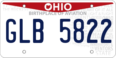 OH license plate GLB5822