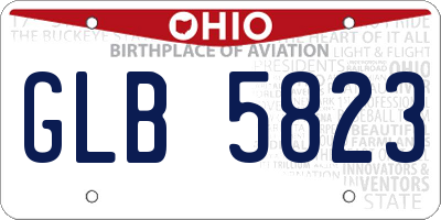 OH license plate GLB5823