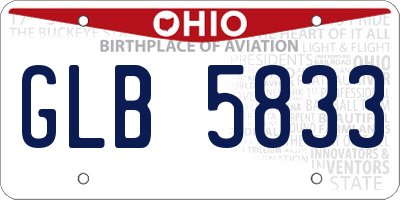 OH license plate GLB5833