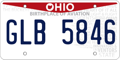 OH license plate GLB5846