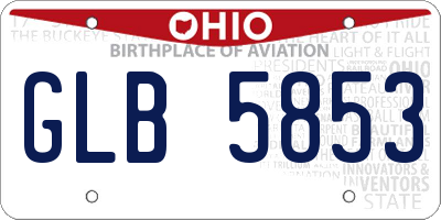 OH license plate GLB5853