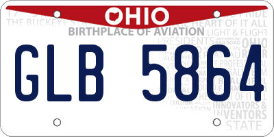 OH license plate GLB5864
