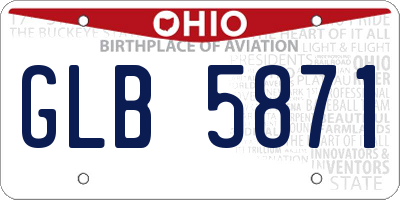 OH license plate GLB5871