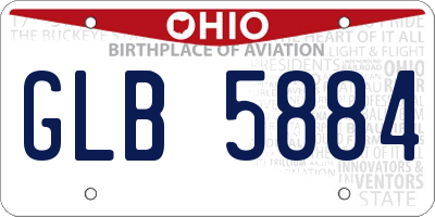 OH license plate GLB5884