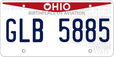 OH license plate GLB5885