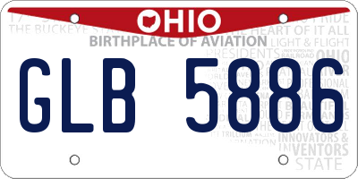 OH license plate GLB5886