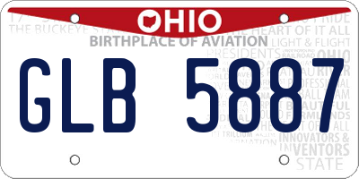 OH license plate GLB5887