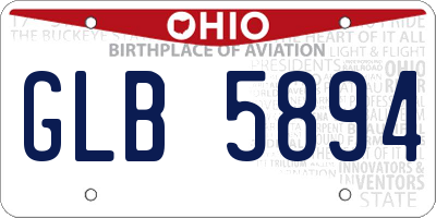 OH license plate GLB5894