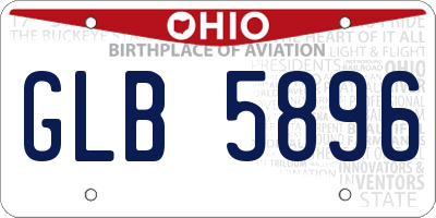 OH license plate GLB5896