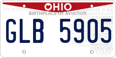 OH license plate GLB5905