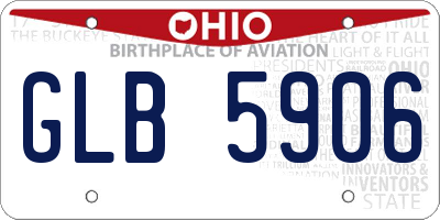 OH license plate GLB5906