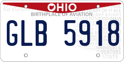 OH license plate GLB5918
