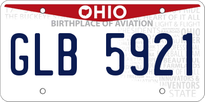 OH license plate GLB5921