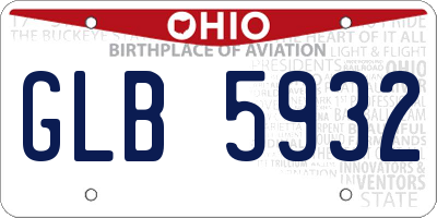 OH license plate GLB5932