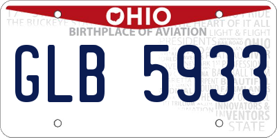 OH license plate GLB5933