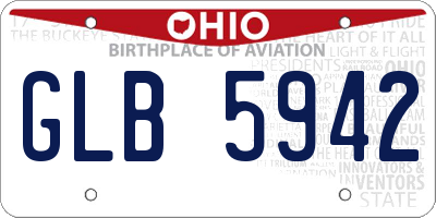 OH license plate GLB5942