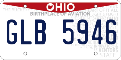 OH license plate GLB5946