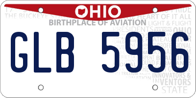 OH license plate GLB5956