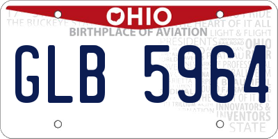 OH license plate GLB5964