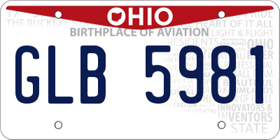 OH license plate GLB5981